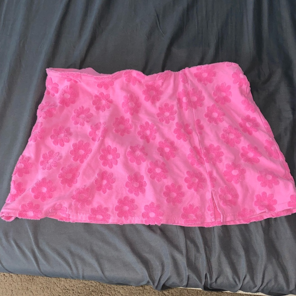 American Eagle Pink Floral Print Skirt